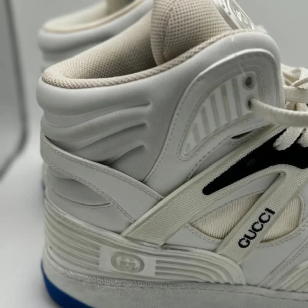 Gucci Men's Basket High-Top Sneakers 12 - Picture 4 of 11